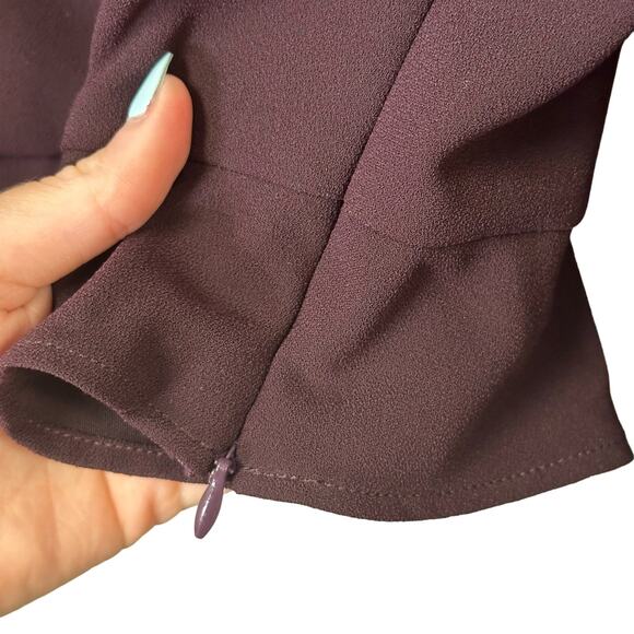 IRO Paris Long Sleeve V Neck Stepie Top in Deep Burgundy FR 38 / US 6 - Picture 6 of 8